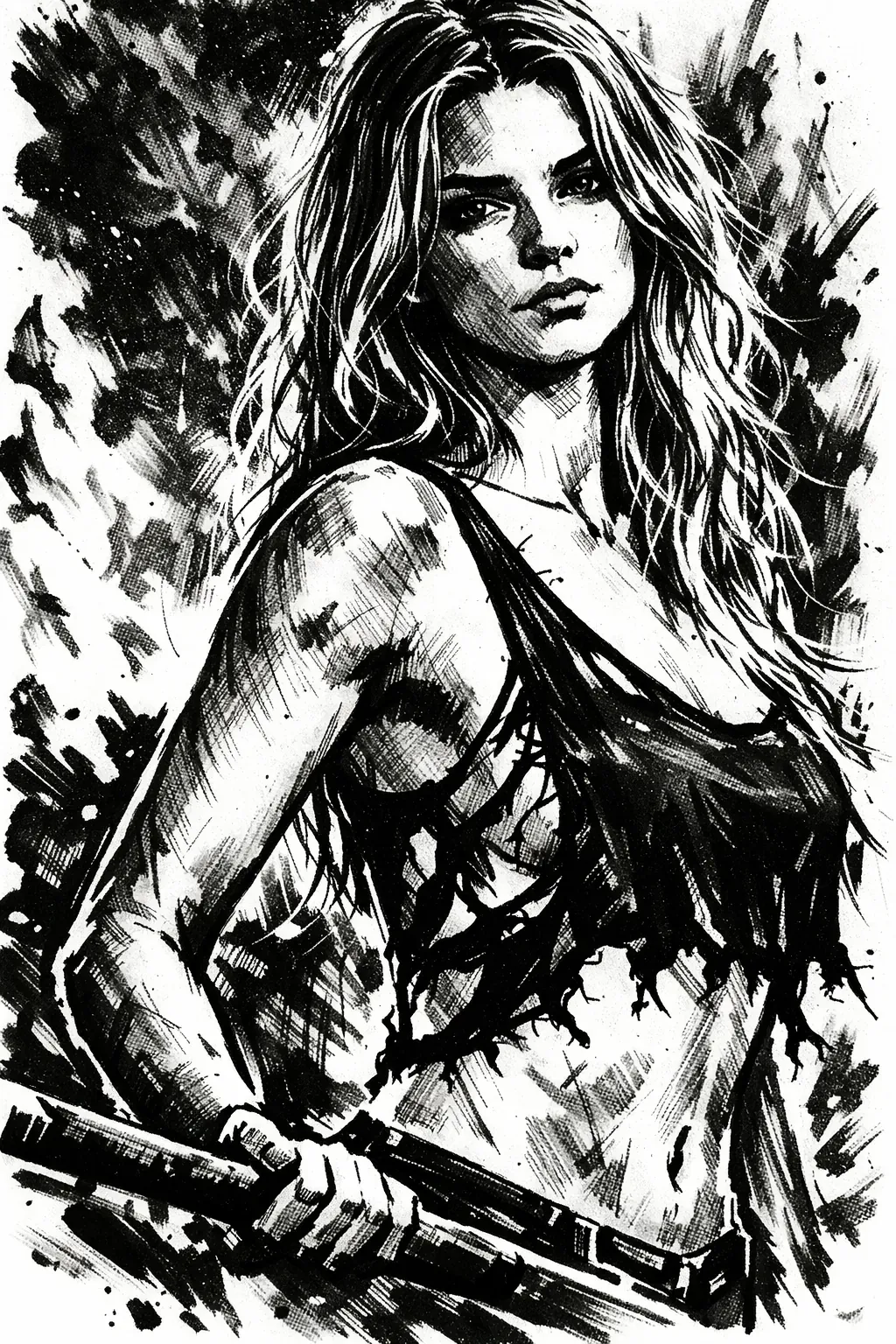 Ink Sketch - Warrior