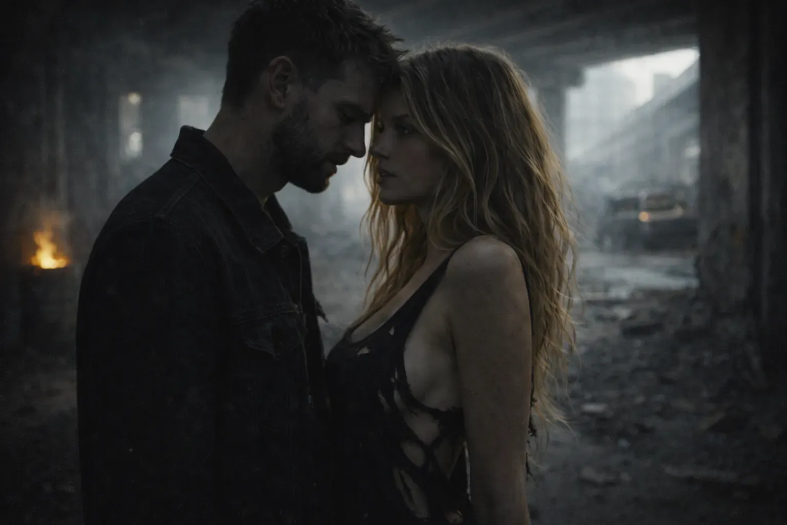 Intimate Moment in Ruins