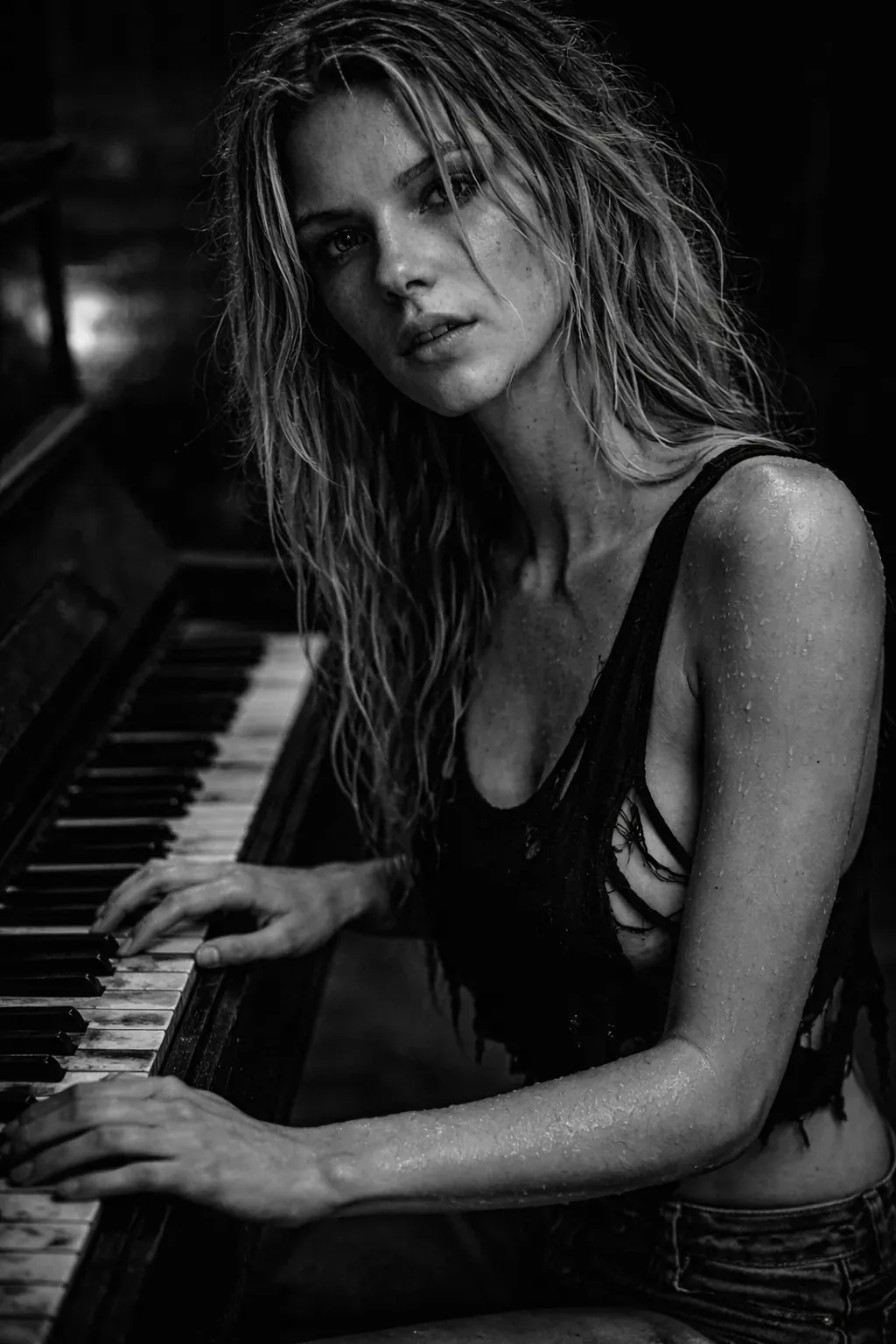 Piano Session B&W